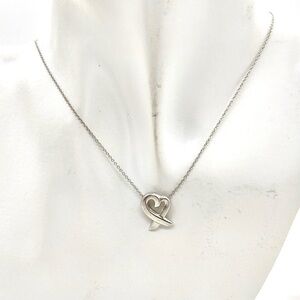 Authentic Tiffany & Co. Paloma Picasso Loving Heart Sterling Silver Necklace